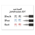 uniball Jetstream Retractable Ballpoint Pen, Bold 1 mm, Blue Ink, Black Barrel