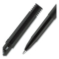 uniball ONYX Roller Ball Pen, Stick, Fine 0.7 mm, Black Ink, Black Matte Barrel, Dozen