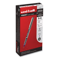 uniball VISION Roller Ball Pen, Stick, Fine 0.7 mm, Majestic Purple Ink, Gray Barrel, Dozen