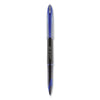 uniball AIR Porous Roller Ball Pen, Stick, Medium 0.7 mm, Blue Ink, Black Barrel, Dozen