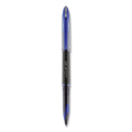 uniball AIR Porous Roller Ball Pen, Stick, Medium 0.7 mm, Blue Ink, Black Barrel, Dozen