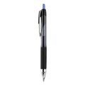 uniball Signo 207 Gel Pen, Retractable, Bold 1 mm, Blue Ink, Black/Blue Barrel, Dozen