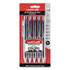 uniball Jetstream Retractable Ballpoint Pen, 1 mm, Assorted Ink, Black Barrel, 5/Pack