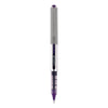 uniball VISION Roller Ball Pen, Stick, Fine 0.7 mm, Majestic Purple Ink, Gray Barrel, Dozen