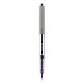 uniball VISION Roller Ball Pen, Stick, Fine 0.7 mm, Majestic Purple Ink, Gray Barrel, Dozen