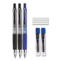 uniball 207 Mechanical Pencil with Lead and Eraser Refills, 0.7 mm, HB (#2), Black Lead, Assorted Barrel Colors, 3/Set