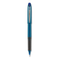 uniball Grip Roller Ball Pen, Stick, Micro 0.5 mm, Blue Ink, Blue Barrel, Dozen