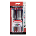uniball VISION ELITE BLX Series Roller Ball Pen, Stick, Micro 0.5 mm, Assorted Ink and Barrel Colors, 5/Pack