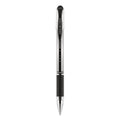 uniball Signo GRIP Gel Pen, Stick, Medium 0.7 mm, Black Ink, Silver/Black Barrel, Dozen