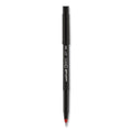 uniball ONYX Roller Ball Pen, Stick, Micro 0.5 mm, Red Ink, Black Matte Barrel, Dozen