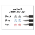 uniball Jetstream Retractable Ballpoint Pen, Bold 1 mm, Red Ink, Black Barrel