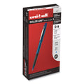 uniball Grip Roller Ball Pen, Stick, Micro 0.5 mm, Blue Ink, Blue Barrel, Dozen