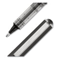 uniball VISION Roller Ball Pen, Stick, Bold 1 mm, Black Ink, Black Barrel, Dozen