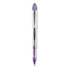 uniball VISION ELITE Roller Ball Pen, Stick, Bold 0.8 mm, Purple Ink, White/Purple Barrel