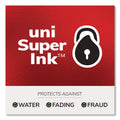 uniball Signo Gel Pen, Retractable, Medium 0.7 mm, Black Ink, Black/Metallic Accents Barrel, Dozen