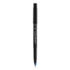 uniball ONYX Roller Ball Pen, Stick, Micro 0.5 mm, Blue Ink, Black Matte Barrel, Dozen