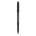 uniball ONYX Roller Ball Pen, Stick, Micro 0.5 mm, Blue Ink, Black Matte Barrel, Dozen