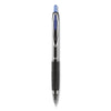uniball Signo 207 Needle Point Gel Pen, Retractable, Medium 0.7 mm, Blue Ink, Black Barrel, Dozen
