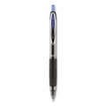 uniball Signo 207 Needle Point Gel Pen, Retractable, Medium 0.7 mm, Blue Ink, Black Barrel, Dozen