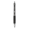 uniball Signo 207 Gel Pen, Retractable, Medium 0.7 mm, Black Ink, Smoke/Black Barrel, Dozen