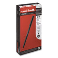 uniball ONYX Roller Ball Pen, Stick, Micro 0.5 mm, Black Ink, Black Matte Barrel, Dozen