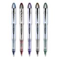 uniball VISION ELITE BLX Series Roller Ball Pen, Stick, Bold 0.8 mm, Assorted Ink and Barrel Colors, 5/Pack