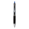 uniball Signo 207 Gel Pen, Retractable, Micro 0.5 mm, Blue Ink, Smoke/Black/Blue Barrel, Dozen