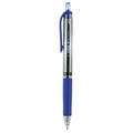 uniball Signo Gel Pen, Retractable, Medium 0.7 mm, Blue Ink, Blue/Metallic Accents Barrel, Dozen