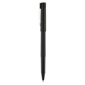 uniball Roller Ball Pen, Stick, Fine 0.7 mm, Black Ink, Black Matte Barrel, Dozen