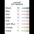 uniball Signo 207 Gel Pen, Retractable, Medium 0.7 mm, Assorted Ink and Barrel Colors, 8/Pack