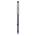 uniball VISION Needle Roller Ball Pen, Stick, Fine 0.7 mm, Blue Ink, Silver Barrel, Dozen