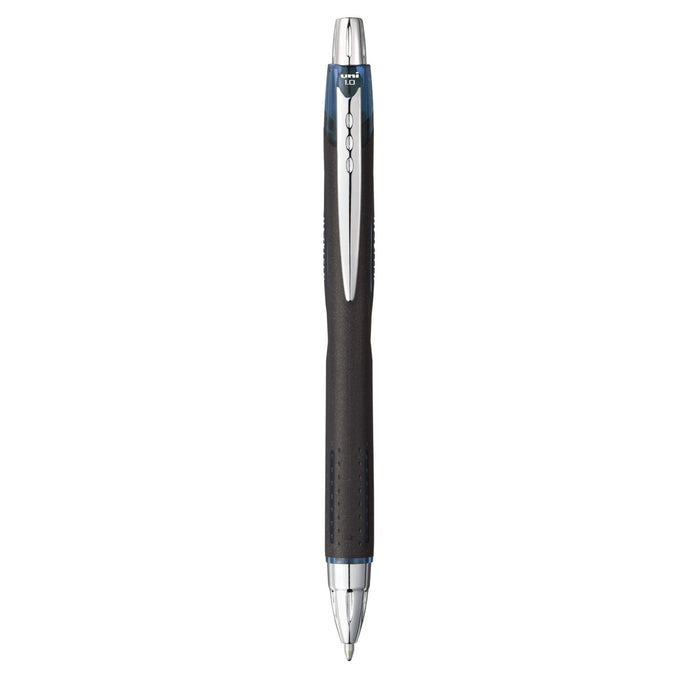 uniball Jetstream Retractable Ballpoint Pen, 1 mm, Blue-Black Ink, Black Barrel
