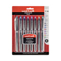 uniball VISION ELITE Roller Ball Pen, Stick, Micro 0.5 mm, Assorted Ink Colors, Black Barrel