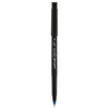 uniball ONYX Roller Ball Pen, Stick, Fine 0.7 mm, Blue Ink, Black Matte Barrel, 72/Pack