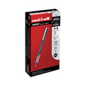 uniball VISION Roller Ball Pen, Stick, Bold 1 mm, Blue Ink, Black/Blue Barrel, Dozen
