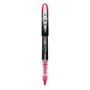 uniball VISION ELITE Roller Ball Pen, Stick, Extra-Fine 0.5 mm, Red Ink, Black/Red Barrel