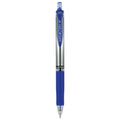 uniball Signo Gel Pen, Retractable, Medium 0.7 mm, Blue Ink, Blue/Metallic Accents Barrel, Dozen