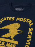 United States Postal Service Eagle Logo Long Sleeve T-Shirt - Navy Blue by Tee Luv