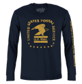 United States Postal Service Eagle Logo Long Sleeve T-Shirt - Navy Blue by Tee Luv