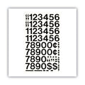 Chartpak Press-On Vinyl Numbers, Self Adhesive, Black, 1"h, 44/Pack