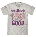 Monstrously Good General Mills Cereal Monster Cartoon Mascots T-Shirt - Heather Oatmeal by Tee Luv