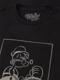 Popeye The Sailor Man Salty T-Shirt - Black by Tee Luv