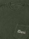 Tee Luv x Comfort Colors Faded Coors Rodeo Cowboy Left Chest Pocket T-Shirt - Moss Green by Tee Luv