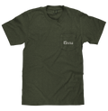 Tee Luv x Comfort Colors Faded Coors Rodeo Cowboy Left Chest Pocket T-Shirt - Moss Green by Tee Luv