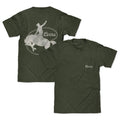 Tee Luv x Comfort Colors Faded Coors Rodeo Cowboy Left Chest Pocket T-Shirt - Moss Green by Tee Luv