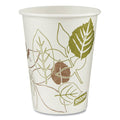 Dixie Pathways Paper Hot Cups, 8 oz, White/Green, 50/Pack