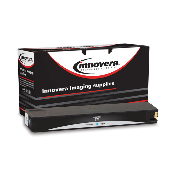 Innovera Remanufactured Cyan Ink, Replacement for 972 (L0R86AN), 3,000 Page-Yield