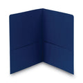 Smead Two-Pocket Folder, Textured Paper, 100-Sheet Capacity, 11 x 8.5, Dark Blue, 25/Box