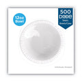 Dixie Everyday Disposable Dinnerware, Individually Wrapped, Bowl, 12 oz, White, 500/Carton