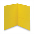 Smead Two-Pocket Folder, Textured Paper, 100-Sheet Capacity, 11 x 8.5, Yellow, 25/Box